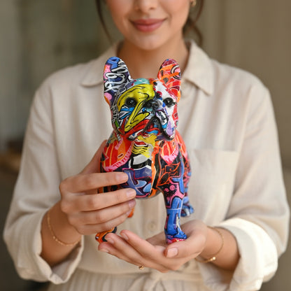 Colorful French Bulldog Statue